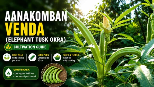 Aanakomban Venda (Elephant Tusk Okra) Cultivation Guide – Growing Giant Organic Okra at Home