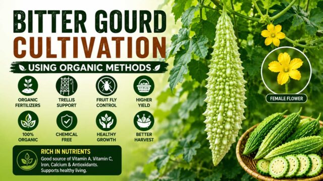 Bitter Gourd Cultivation Using Organic Fertilizers, Pesticides , Fruit fly Management