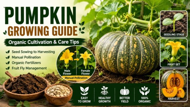 Pumpkin Growing Guide: Organic Cultivation, Manual Pollination and Care Tips